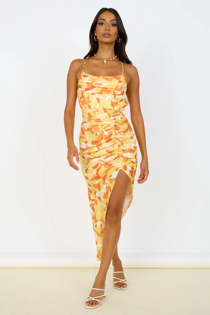 Glowing Skies Maxi Dress Yellow sold by Fortunate One