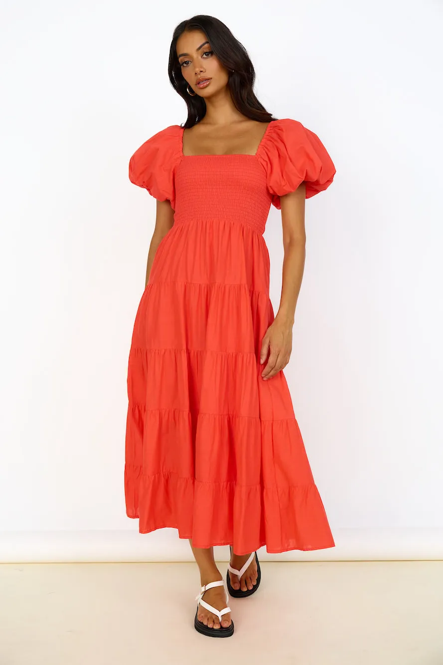 Adela Maxi Dress Red sold by Fortunate One product image thumbnail 4