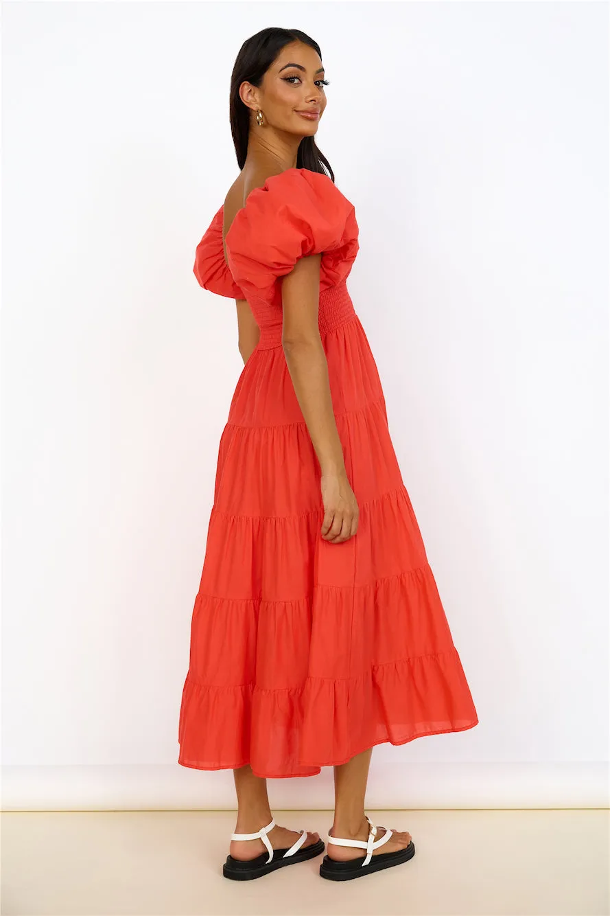 Adela Maxi Dress Red sold by Fortunate One product image thumbnail 5
