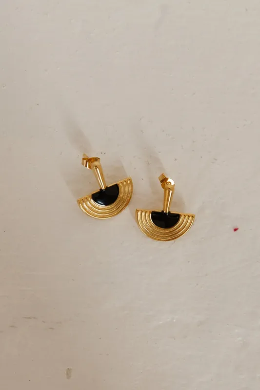 18k Gold Plated Luna Glow Earrings Gold sold by Fortunate One
