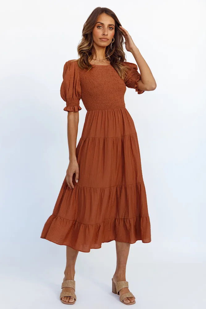 Spring To Spring Maxi Dress Brown sold by Fortunate One product image thumbnail 2