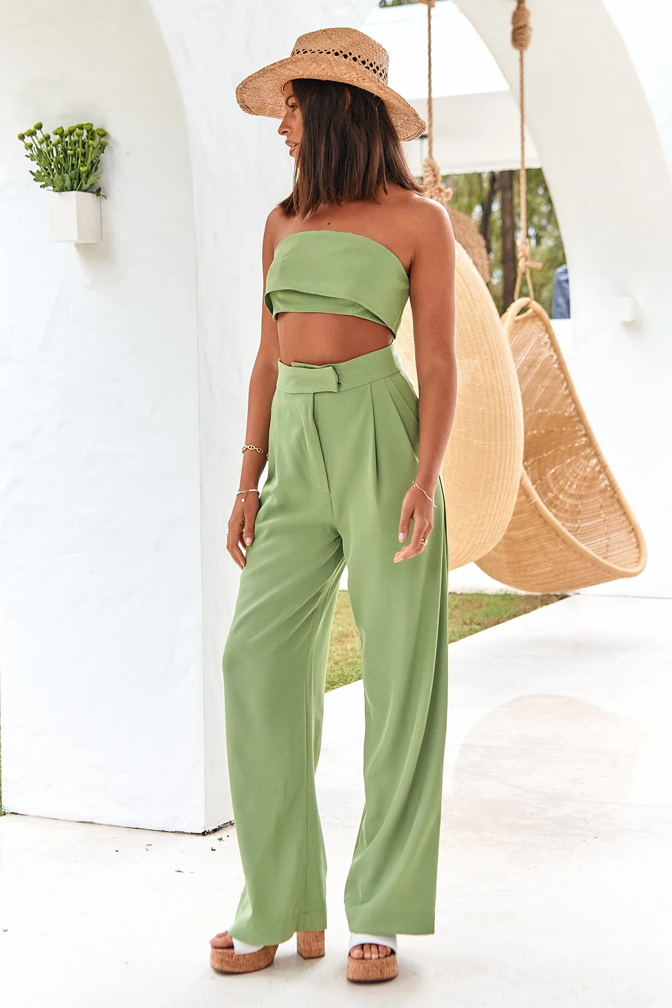 Solaris Crop Top Green sold by Fortunate One product image thumbnail 3