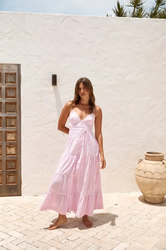 Picnic Season Maxi Dress Pink sold by Fortunate One