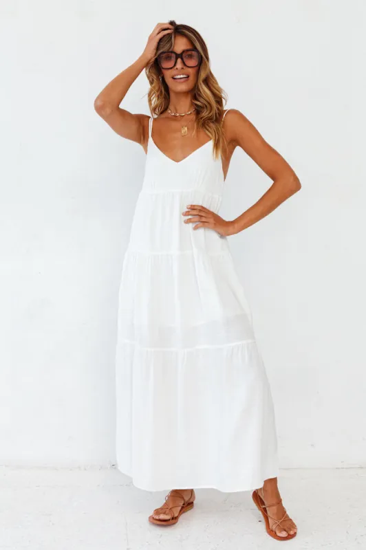 Carbell Maxi Dress White sold by Fortunate One