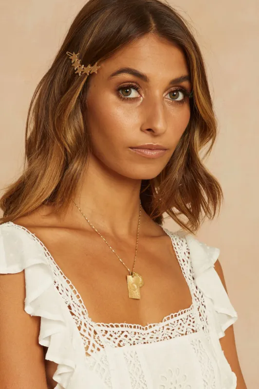 Caught In The Constellation Hair Clip Gold to hm sold by Fortunate One