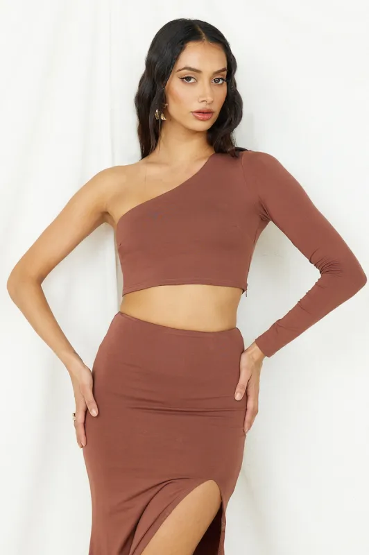 Birds Are Singing Crop Top Brown sold by Fortunate One