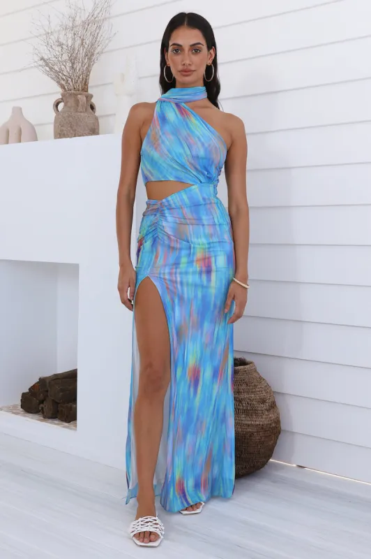 Deep Desire Maxi Dress Blue sold by Fortunate One