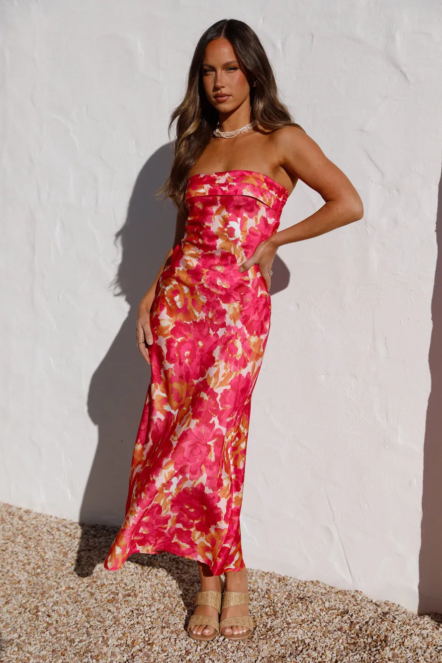 Raspberry Summers Maxi Dress Floral sold by Fortunate One product image thumbnail 5