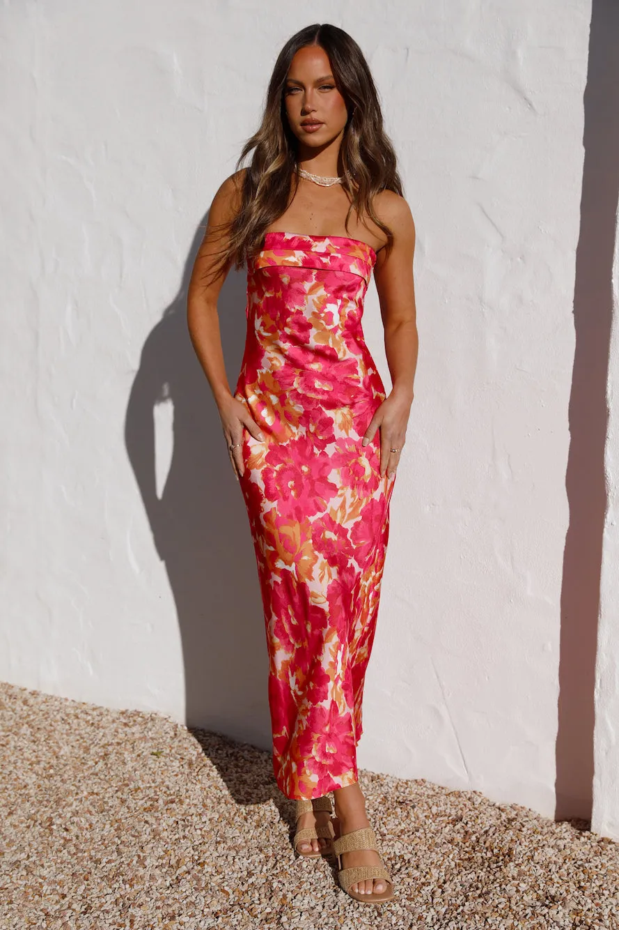 Raspberry Summers Maxi Dress Floral sold by Fortunate One product image thumbnail 2