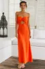 Glowing And Going Maxi Dress Orange sold by Fortunate One