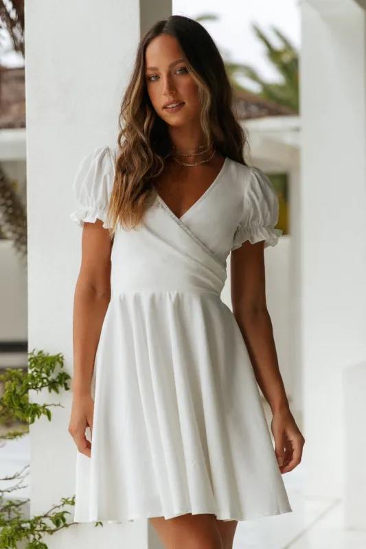 Waiting For The Sun Dress White sold by Fortunate One