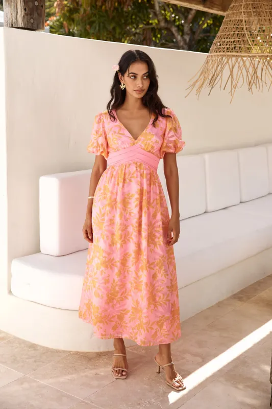 Best Wishes Maxi Dress Pink sold by Fortunate One