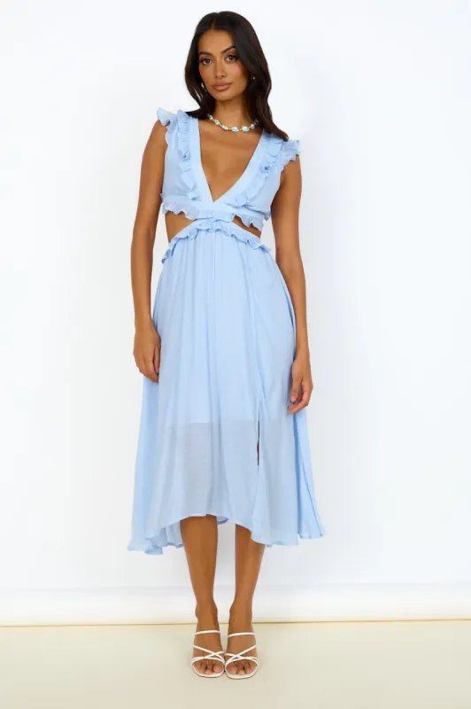 Angel Numbers Maxi Dress Blue sold by Fortunate One