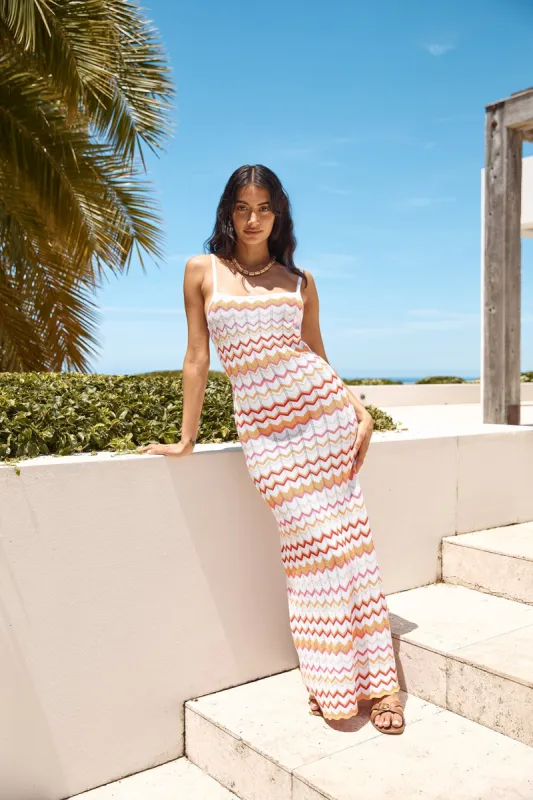 RUNAWAY THE LABEL Albie Maxi Dress Orange sold by Fortunate One