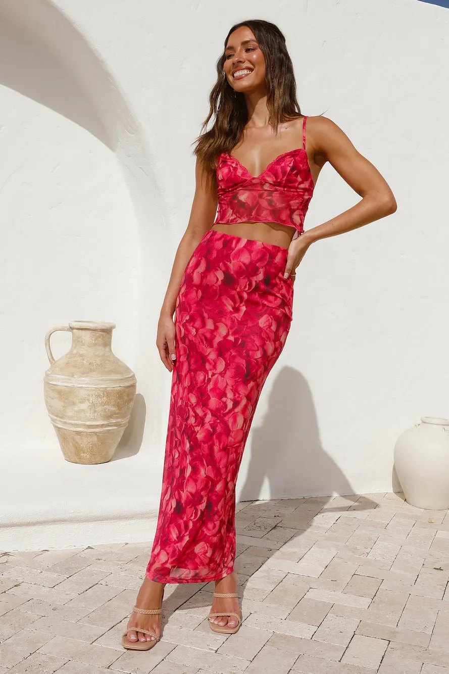 Waiting On You Maxi Skirt Red sold by Fortunate One product image thumbnail 2