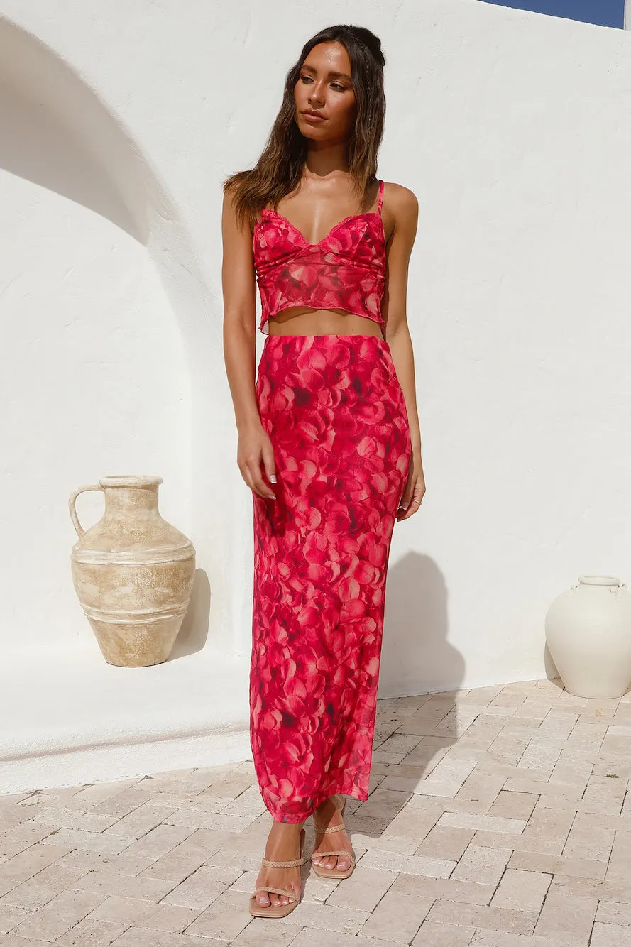 Waiting On You Maxi Skirt Red sold by Fortunate One product image thumbnail 3