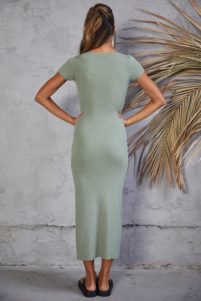 Have A Moment Maxi Dress Sage sold by Fortunate One product image thumbnail 5
