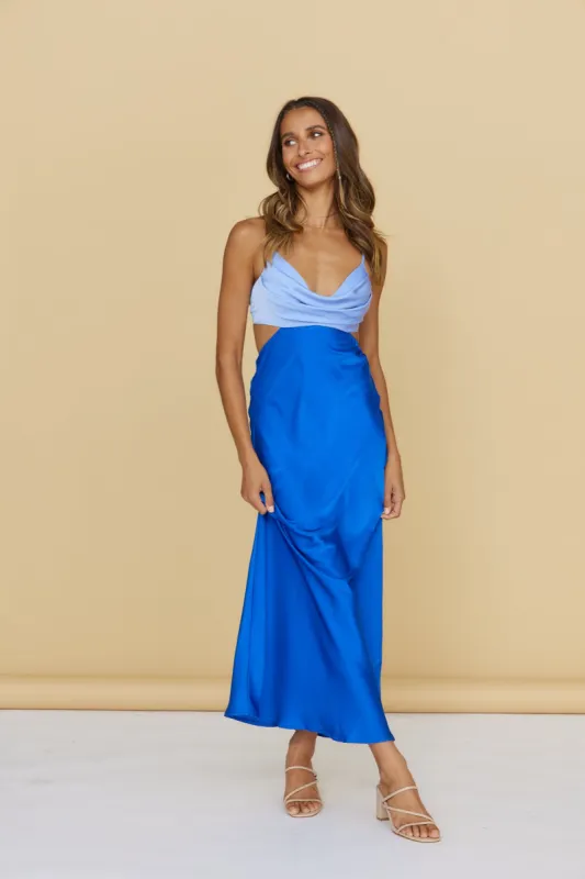 Seven Seas Maxi Dress Blue sold by Fortunate One