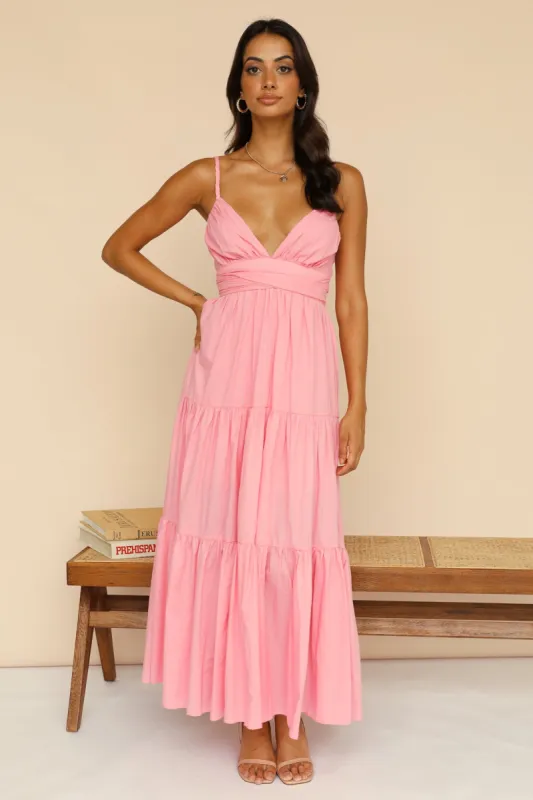 Summer Spotlight Maxi Dress Pink sold by Fortunate One