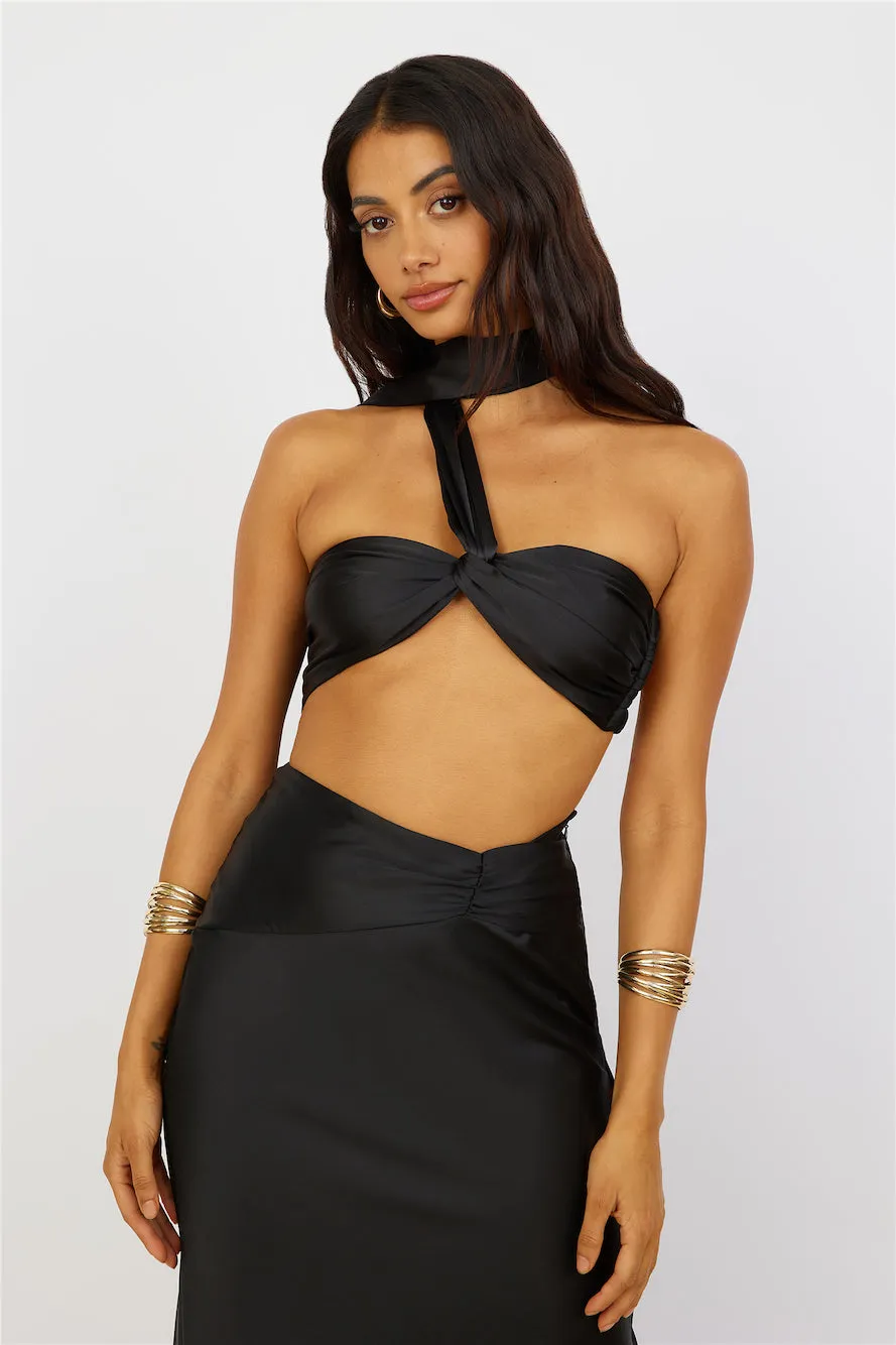 Sunset and Vine Crop Top Black sold by Fortunate One product image thumbnail 3