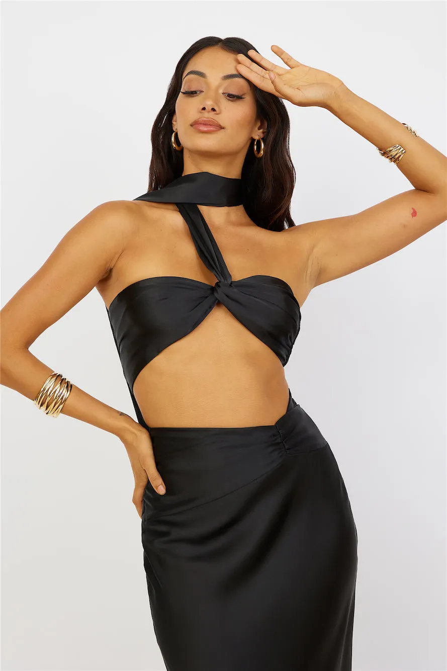 Sunset and Vine Crop Top Black sold by Fortunate One