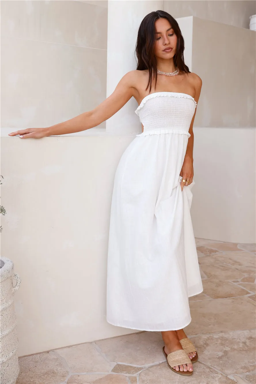 Island Time Strapless Maxi Dress White sold by Fortunate One product image thumbnail 3