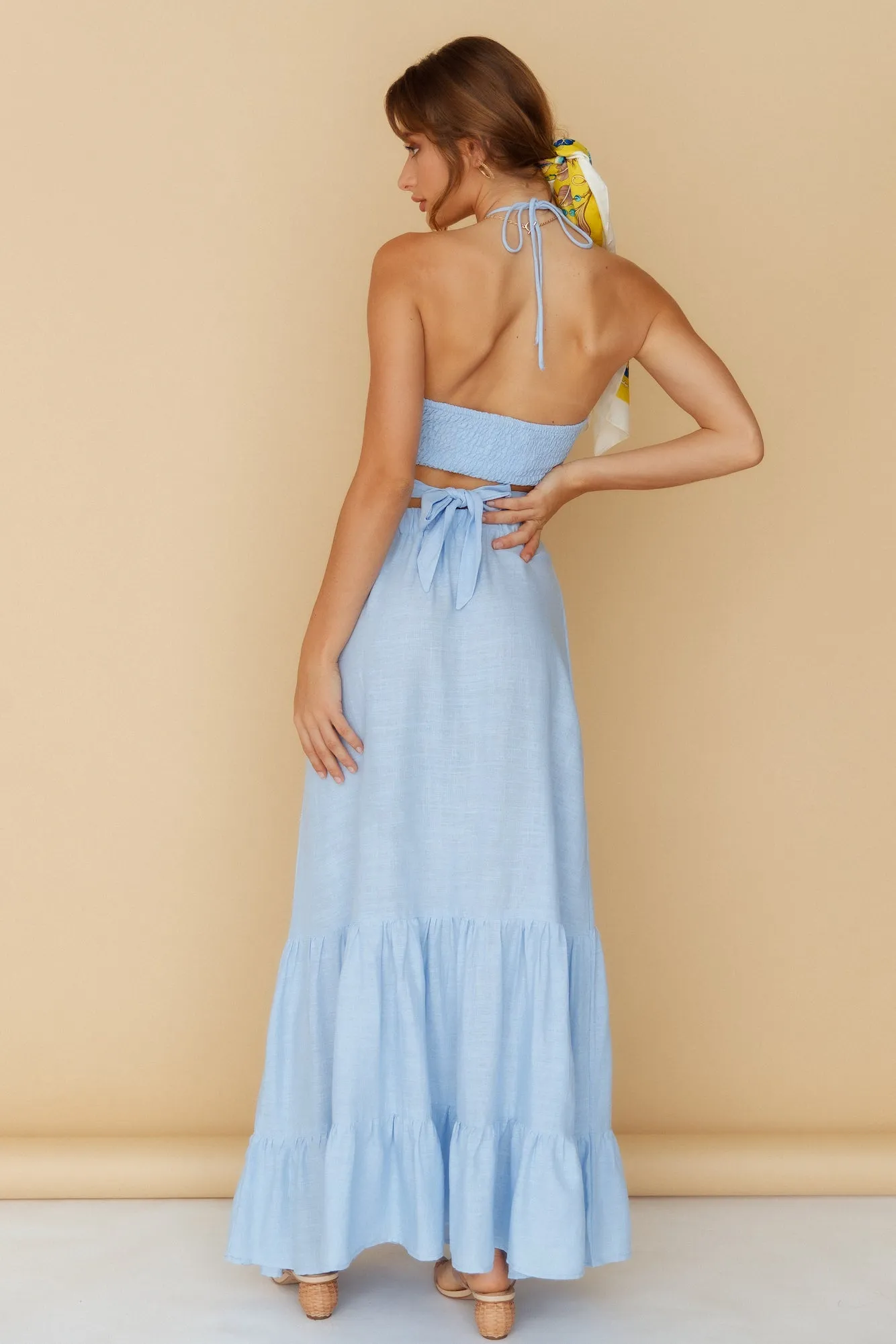 Make It Simple Maxi Skirt Blue sold by Fortunate One product image thumbnail 5