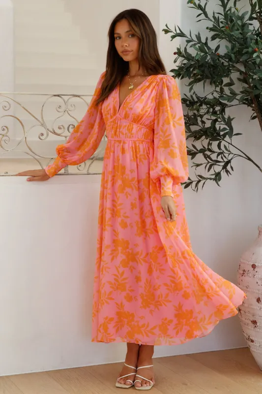 Blissful Getaway Maxi Dress Pink sold by Fortunate One