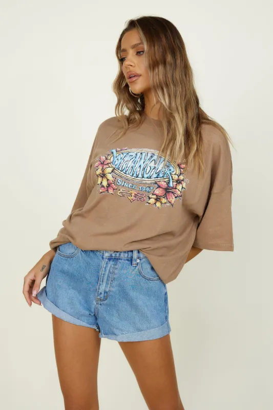 WRANGLER Coastal Coral Tee Sandshell sold by Fortunate One