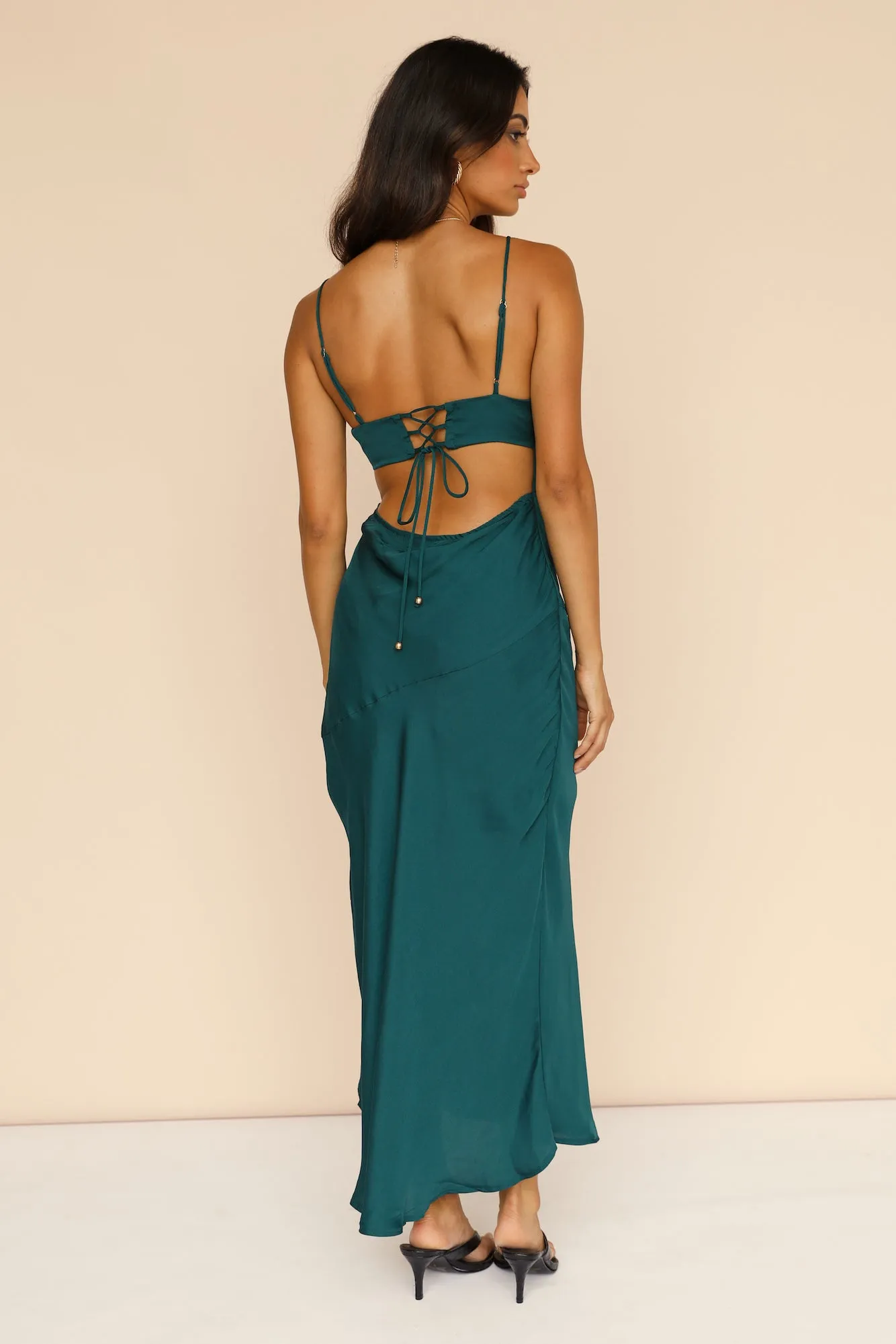Melted Sugar Maxi Dress Forest Green sold by Fortunate One product image thumbnail 4