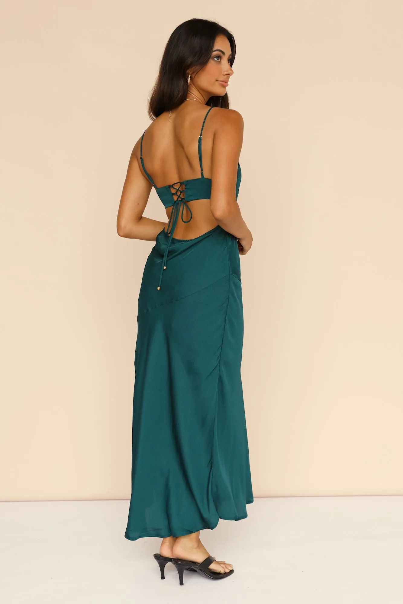 Melted Sugar Maxi Dress Forest Green sold by Fortunate One product image thumbnail 5