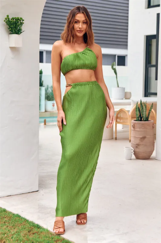 Midnight Attraction Crop Top Green sold by Fortunate One