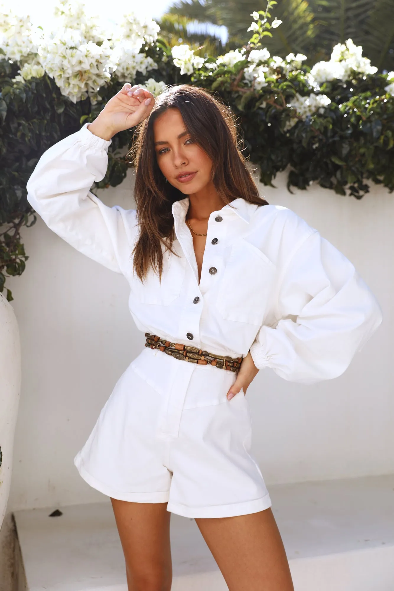 Sonoran Romper White sold by Fortunate One