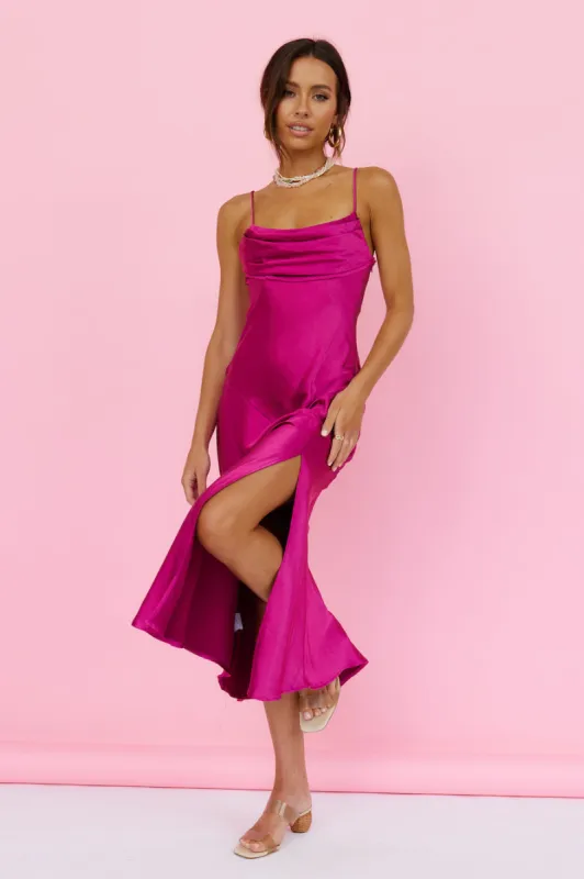 Burning Bright Maxi Dress Fuchsia sold by Fortunate One