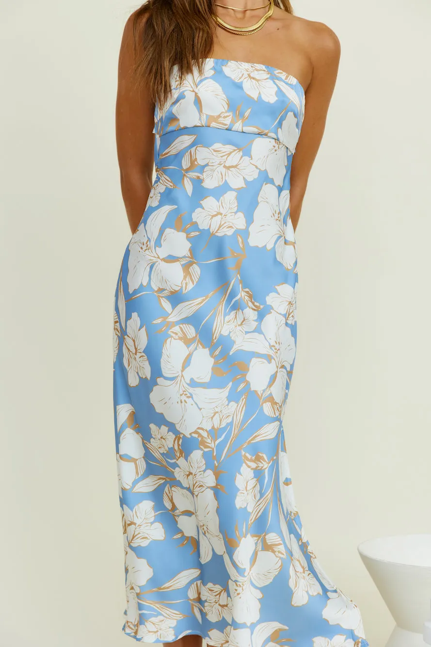 Under The Moonlight Midi Dress Blue sold by Fortunate One product image thumbnail 3