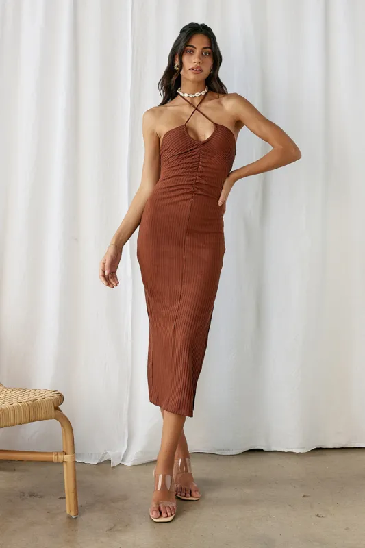 Best Of The Best Maxi Dress Brown sold by Fortunate One