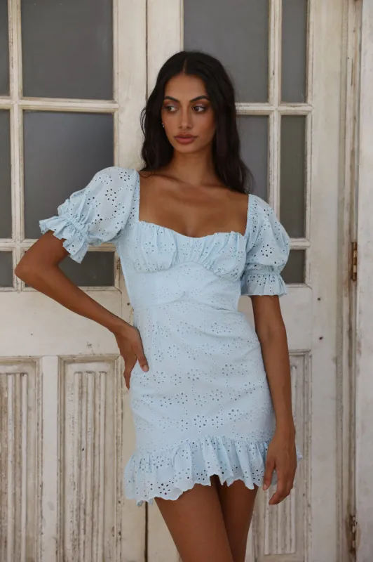 Country Views Dress Blue sold by Fortunate One