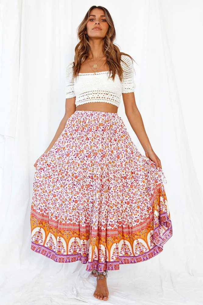 Plane Spotting Maxi Skirt Purple sold by Fortunate One product image thumbnail 2