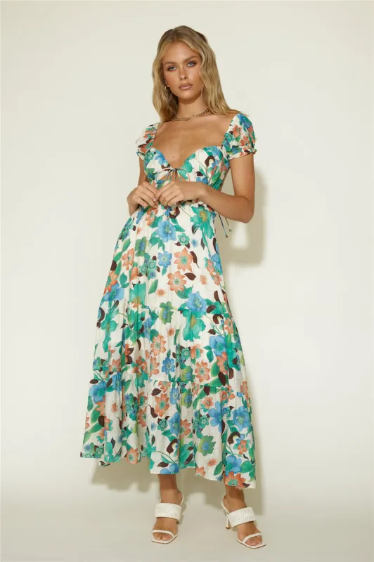 Afternoon Glow Maxi Dress Floral sold by Fortunate One