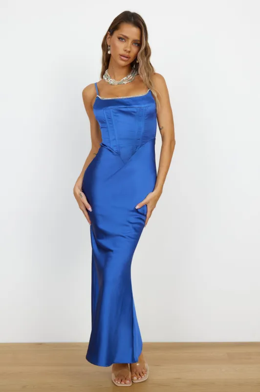 Lucky Moments Maxi Dress Blue sold by Fortunate One