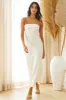 Gleam In Gold Maxi Dress Champagne sold by Fortunate One