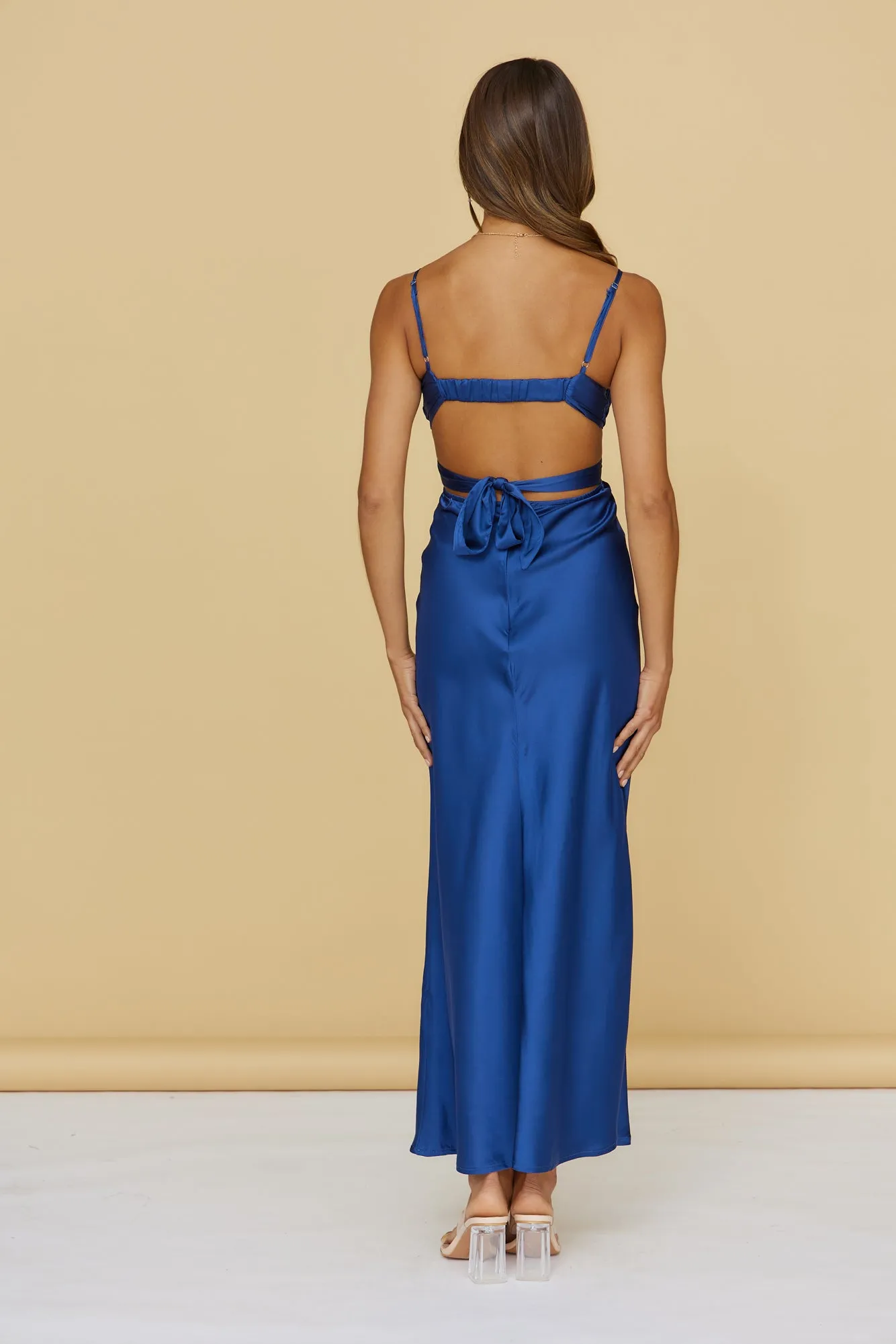 Striking Midnight Maxi Dress Navy sold by Fortunate One product image thumbnail 5