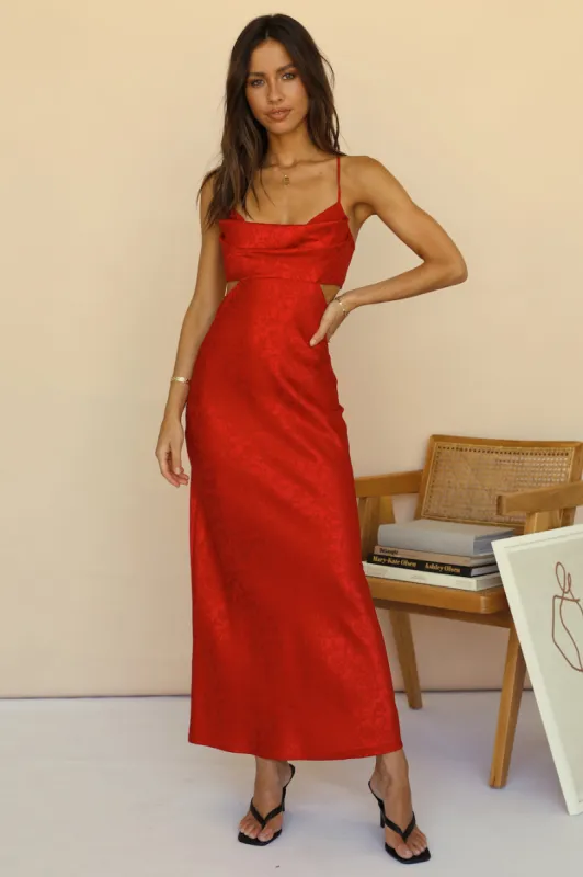 All In Maxi Dress Red sold by Fortunate One