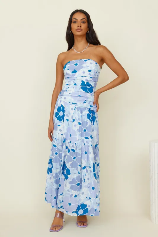 Daydreamer Maxi Dress Blue sold by Fortunate One