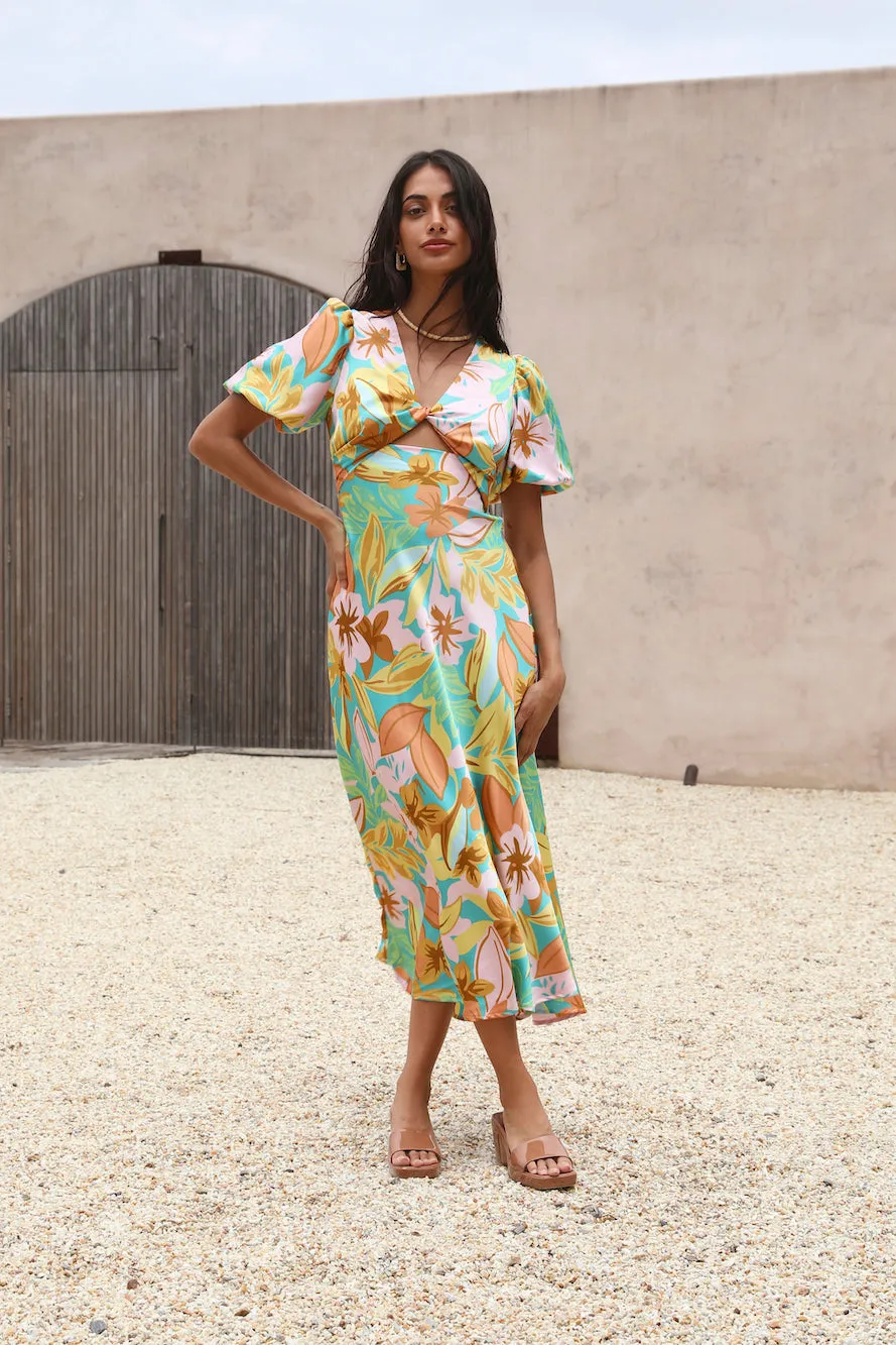 Margaret Maxi Dress Green sold by Fortunate One