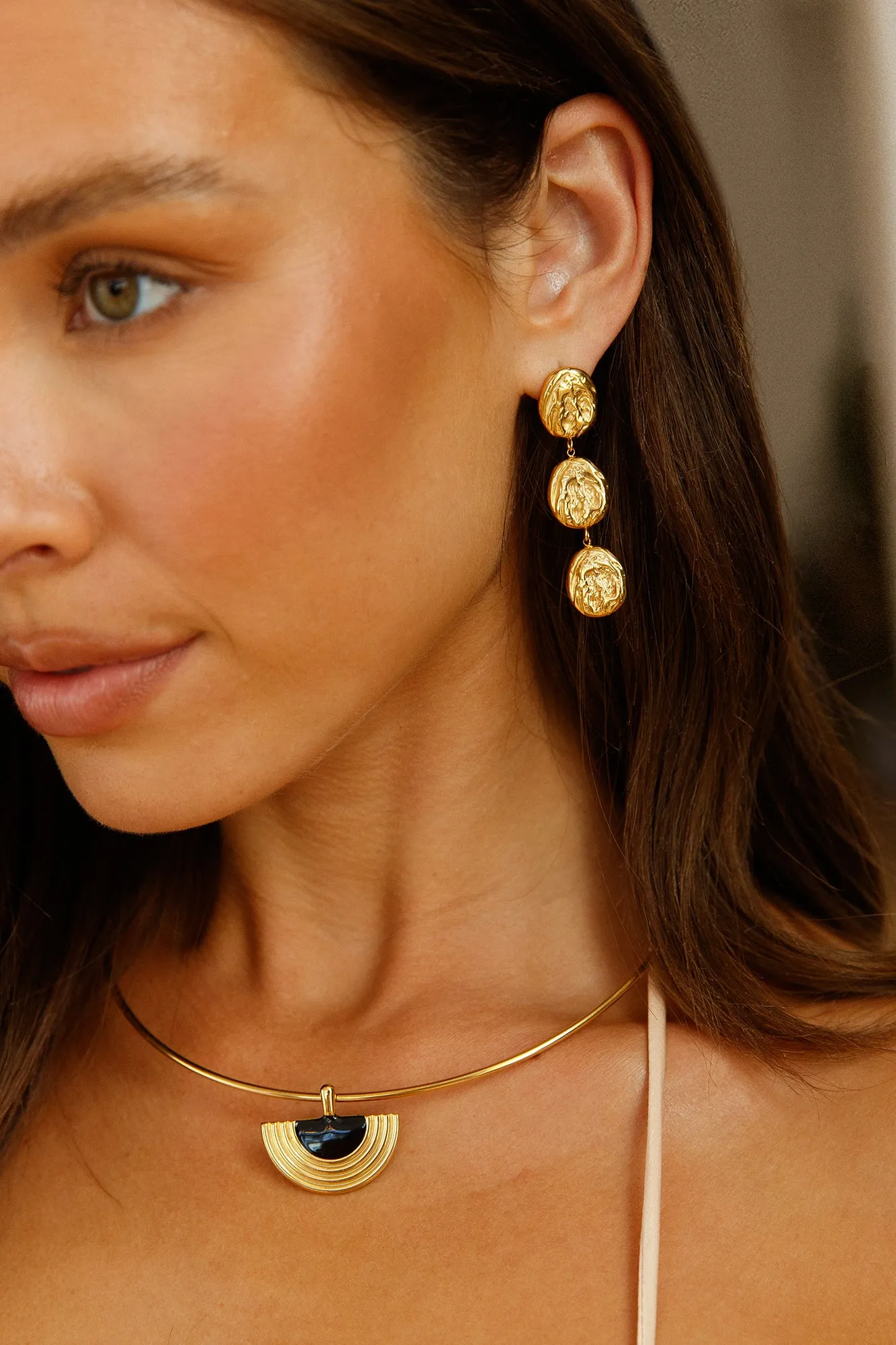 18k Gold Plated Luna Glow Necklace Gold sold by Fortunate One product image thumbnail 5