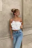 Golden Time Crop Top White sold by Fortunate One