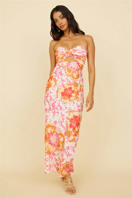 Summer Fairytale Maxi Dress Pink Floral sold by Fortunate One