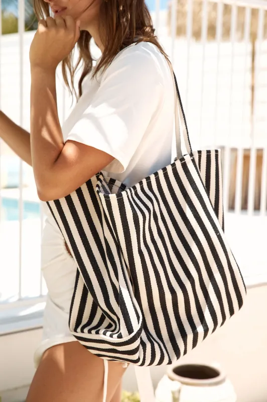 Picnic Days Tote Bag Black sold by Fortunate One