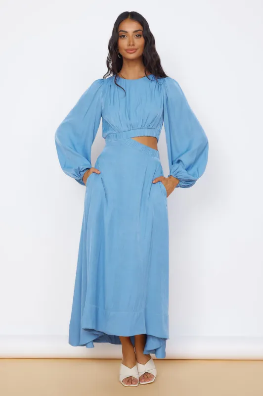 Up All Night Maxi Dress Blue sold by Fortunate One